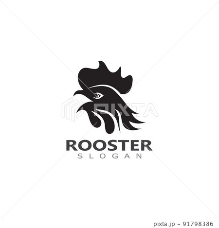 Vector Rooster head logo of animal design template Vector Rooster head logo of animal design template 91798386