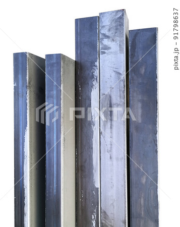 Rolled metal products or steel products. Isolated on white background Rolled metal products or steel products. Isolated on white background 91798637