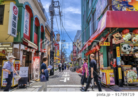 横浜の都市風景　横浜中華街 91799719
