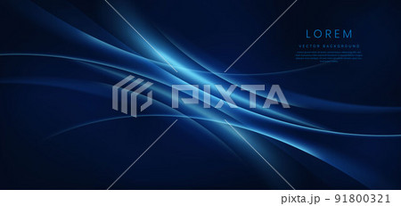 Abstract technology futuristic glowing blue curved line on dark blue background. Abstract technology futuristic glowing blue curved line on dark blue background. 91800321