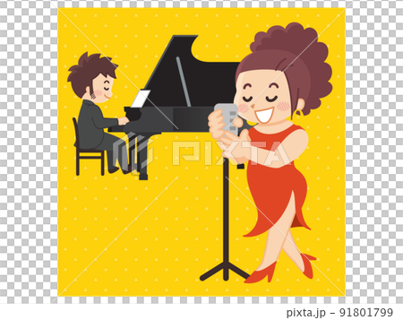 Jazz pianist and jazz singer 91801799
