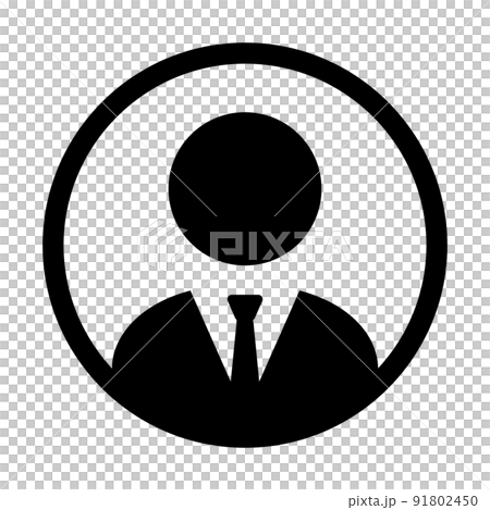 Circular icon of person in suit - Stock Illustration [91802450] - PIXTA