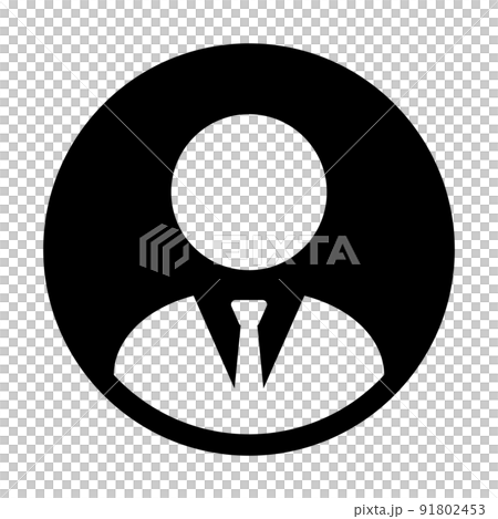 Circular icon of person in suit - Stock Illustration [91802453] - PIXTA