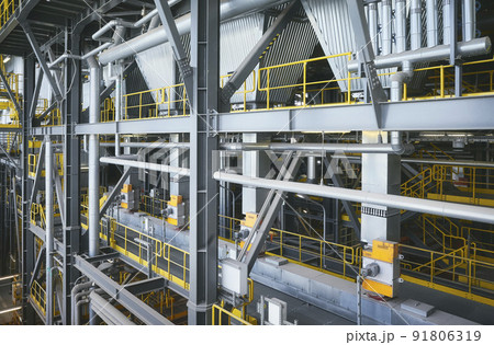 Interior of a waste incineration plant, industrial infrastructure concept. 91806319