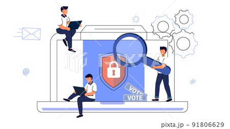 E-voting concept Survey vote online Election and voting Citizens choice duty 91806629
