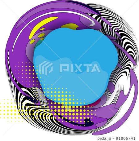 Color Liquid Wave flow frame. Abstract colorful shape. 91806741
