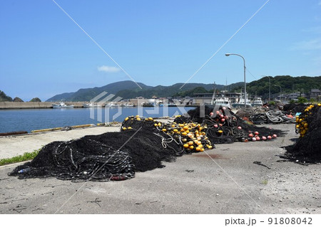 漁村の風景 山形県庄内浜 91808042