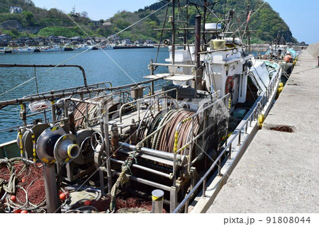 漁村の風景 山形県庄内浜 漁村の風景 山形県庄内浜 91808044