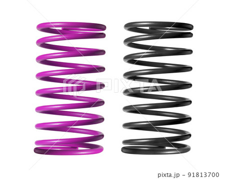 automotive suspension springs on a white background automotive suspension springs on a white background 91813700