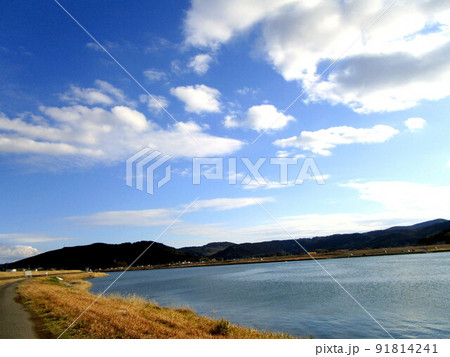 川内川の風景(薩摩川内市一級河川) 川内川の風景(薩摩川内市一級河川) 91814241