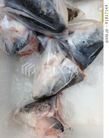 Japanese food sashimi salmon and sushi 91817144