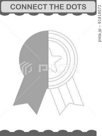 Connect the dots Award Medal. Worksheet for kids Connect the dots Award Medal. Worksheet for kids 91818072