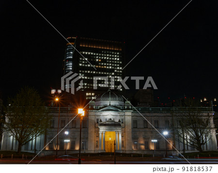 日銀大阪支店旧館の夜景 91818537
