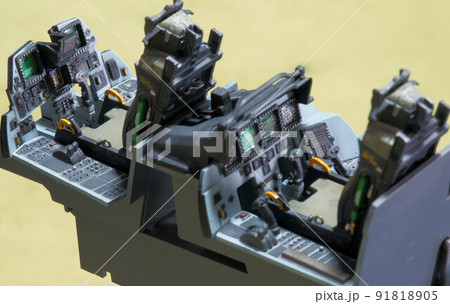 Plastic Model F-15E Strike Eagle 1/32 Scale - Stock Photo