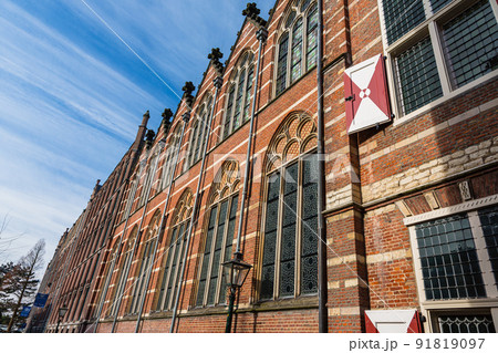 オランダ　ライデンの街並み 91819097