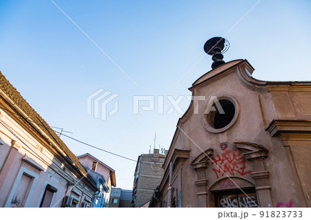 セルビア　ベオグラードの街並み 91823733