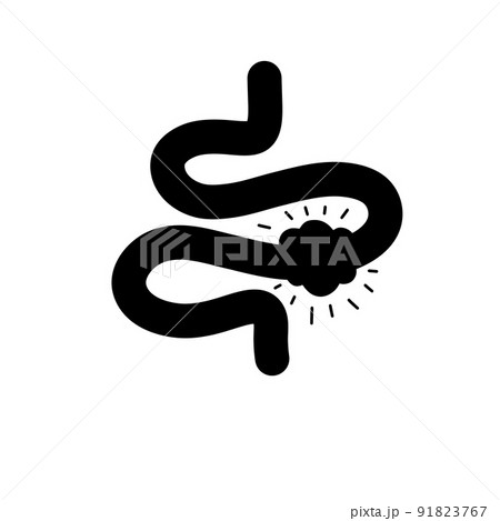 Constipation in intestine. Digestive and health problems. 91823767