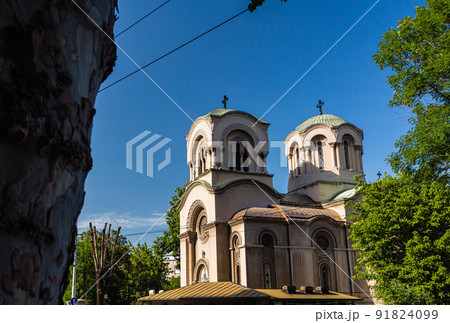 セルビア　ベオグラードの聖アレクサンドル・ネフスキー教会 91824099