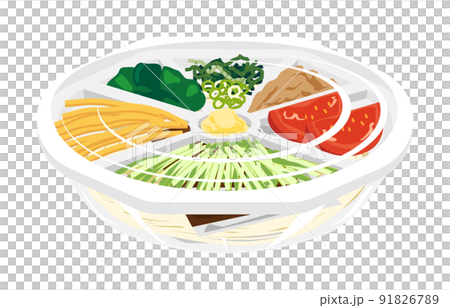 プラスチック容器のぶっかけそうめん 91826789