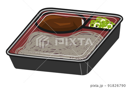 プラスチック容器のざるそば 91826790