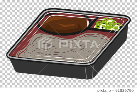 プラスチック容器のざるそば 91826790