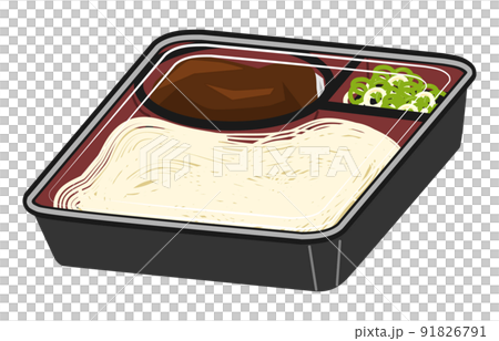 プラスチック容器のざるそうめん 91826791