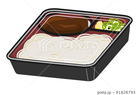 プラスチック容器のざるうどん 91826793