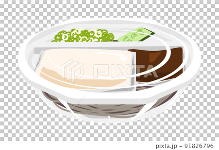 Tororo soba in a plastic container Tororo soba in a plastic container 91826796