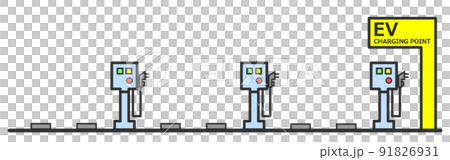 為電動汽車充電的EV充電設備圖解 91826931