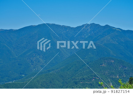 ベルピール自然公園から見た後山と船木山3 岡山県美作市 ベルピール自然公園から見た後山と船木山3 岡山県美作市 91827154