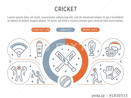 Vector Banner of the Cricket. 91830355