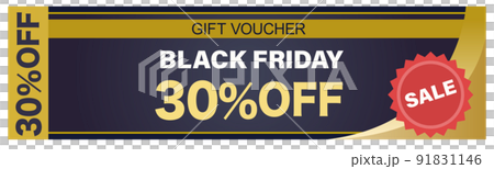 30%offのブラックフライデー用クーポン(ベクター) 30%offのブラックフライデー用クーポン(ベクター) 91831146