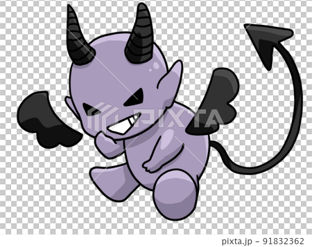 ニヤリと笑う小悪魔のイラスト 91832362