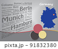 Travel to Germany template vector. 91832380