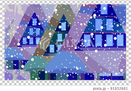 An old folk house that weaves the beautiful four seasons of Japan. The gentle taste of Japanese houses is embossed. With background An old folk house that weaves the beautiful four seasons of Japan. The gentle taste of Japanese houses is embossed. With background 91832681