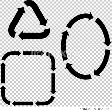 Arrows that circulate over triangles, rectangles, and ovals Arrows that circulate over triangles, rectangles, and ovals 91833926