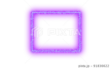 枠 紫 キラキラエフェクトのイラスト素材 [91836622] - PIXTA