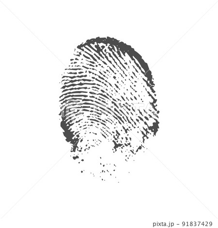 Badge of a fingerprint. Textural imprint of a human finger. Badge of a fingerprint. Textural imprint of a human finger. 91837429