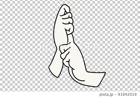 Monochrome hand seal Chiken seal 91842019