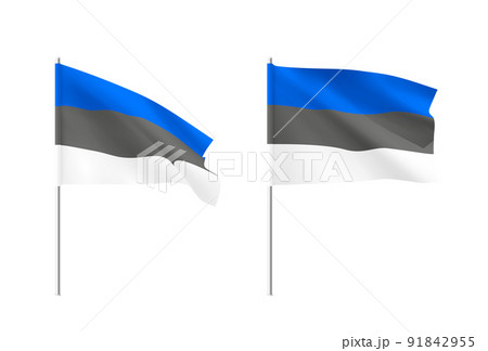 Estonia flags. Set of national realistic flags of Estonian. Estonia flags. Set of national realistic flags of Estonian. 91842955