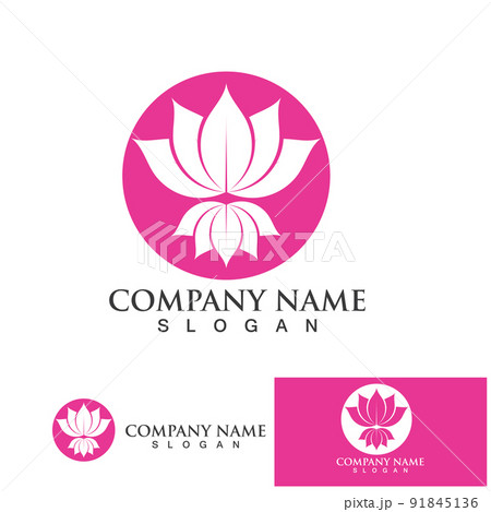 yoga logo design stock. human meditation in lotus flower vector illustration yoga logo design stock. human meditation in lotus flower vector illustration 91845136