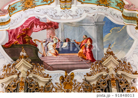 Wies church, Steingaden, bavaria, germany 91848013