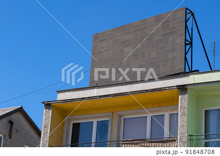 Blank Space For Billboard On Building Roof 91848708