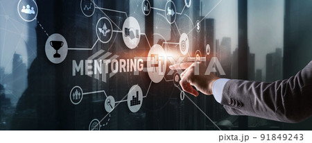 Business Mentoring. Personal Coaching. Training personal development concept Business Mentoring. Personal Coaching. Training personal development concept 91849243