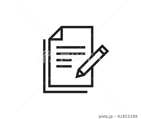 Note icon vector sign. Paper message or document page. 91853289