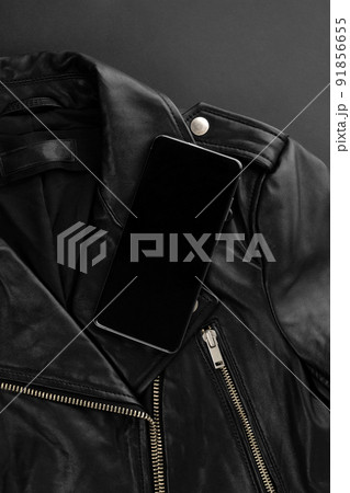 Monochrome minimal template with jacket. Black friday shopping sale Monochrome minimal template with jacket. Black friday shopping sale 91856655