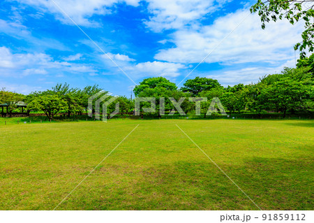 東京 足立区にある足立区立都市農業公園 芝生広場 東京 足立区にある足立区立都市農業公園 芝生広場 91859112