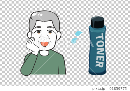 Elderly men use lotion Elderly men use lotion 91859775