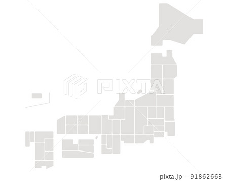 日本地図_県名なし 91862663
