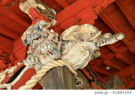 埼玉県秩父市下吉田 椋(むく)神社の守護神 埼玉県秩父市下吉田 椋(むく)神社の守護神 91864204